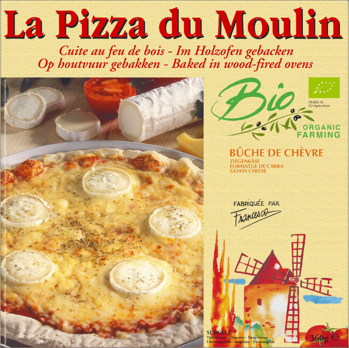 La Pizza du Moulin pizza buche de chevre bio 360g